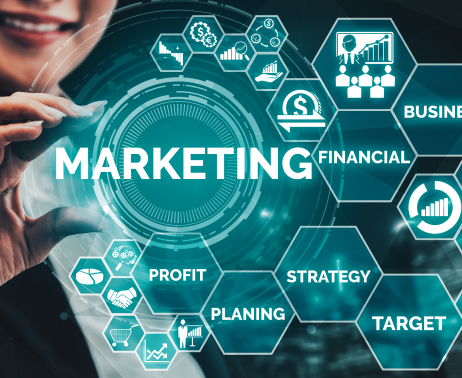 Sales and marketing teams collaborating using CRM software